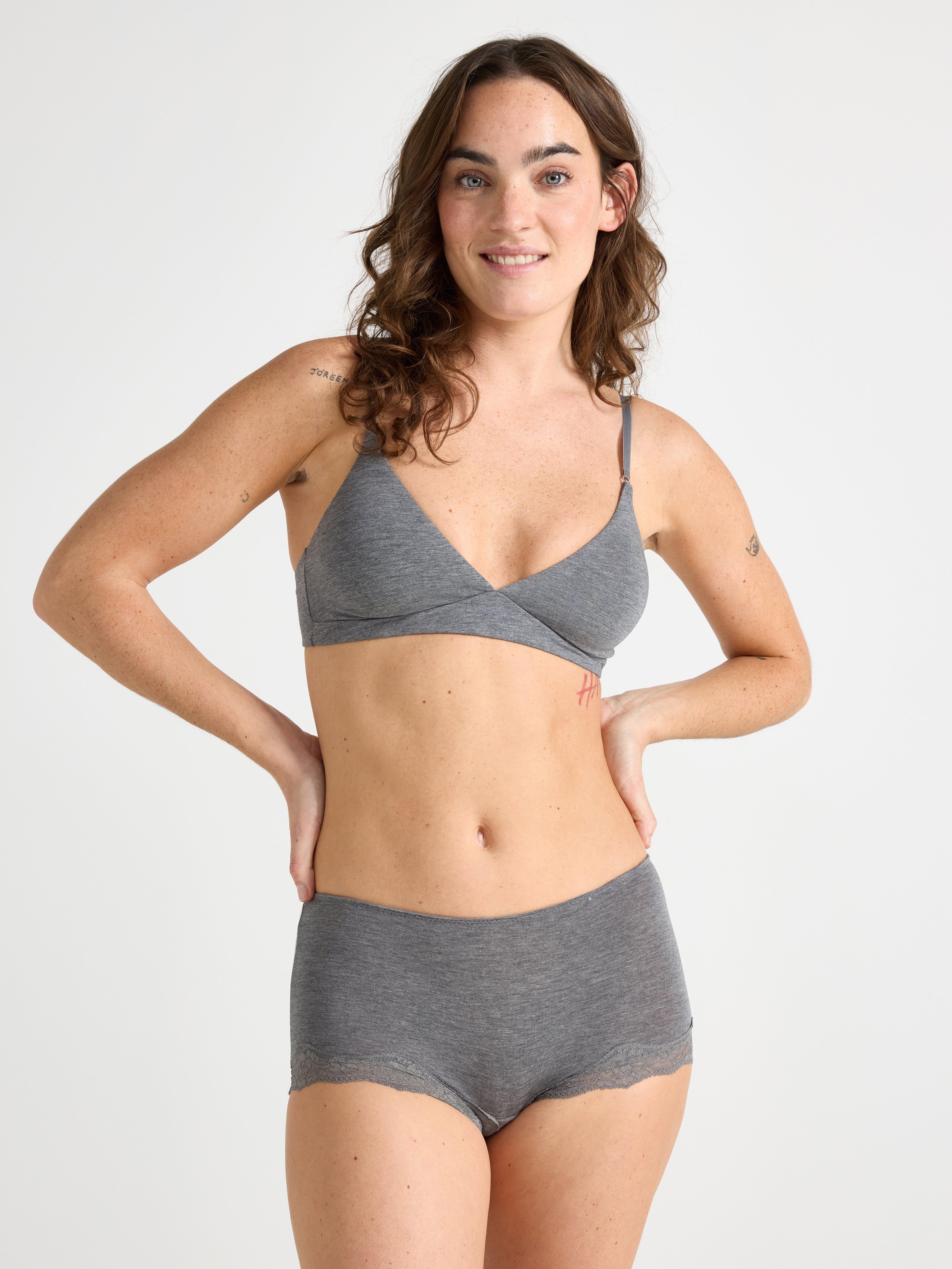 Boxerky regular waist šedé melírované