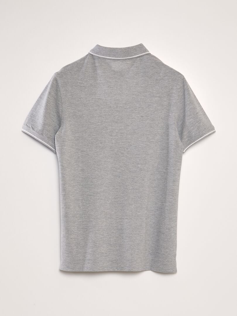 Poloshirt van piquékatoen - GRIJS