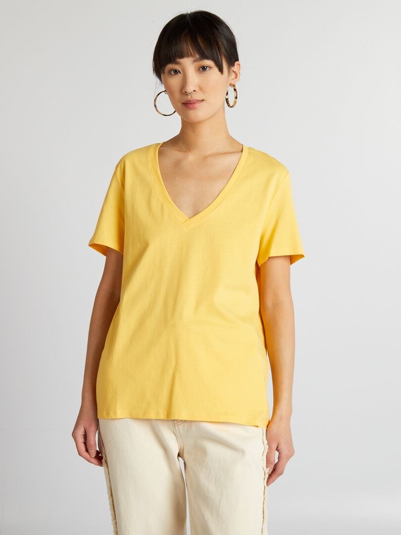 Camiseta básica - AMARILLA