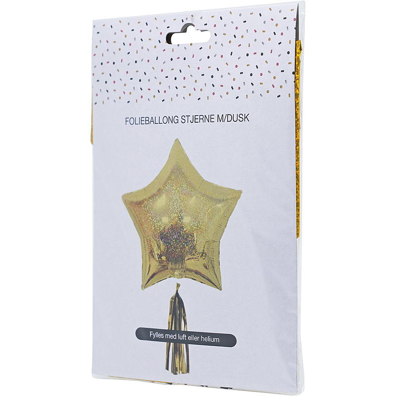 Giform folieballon 1 stuk, 28 cm ster met decoratie