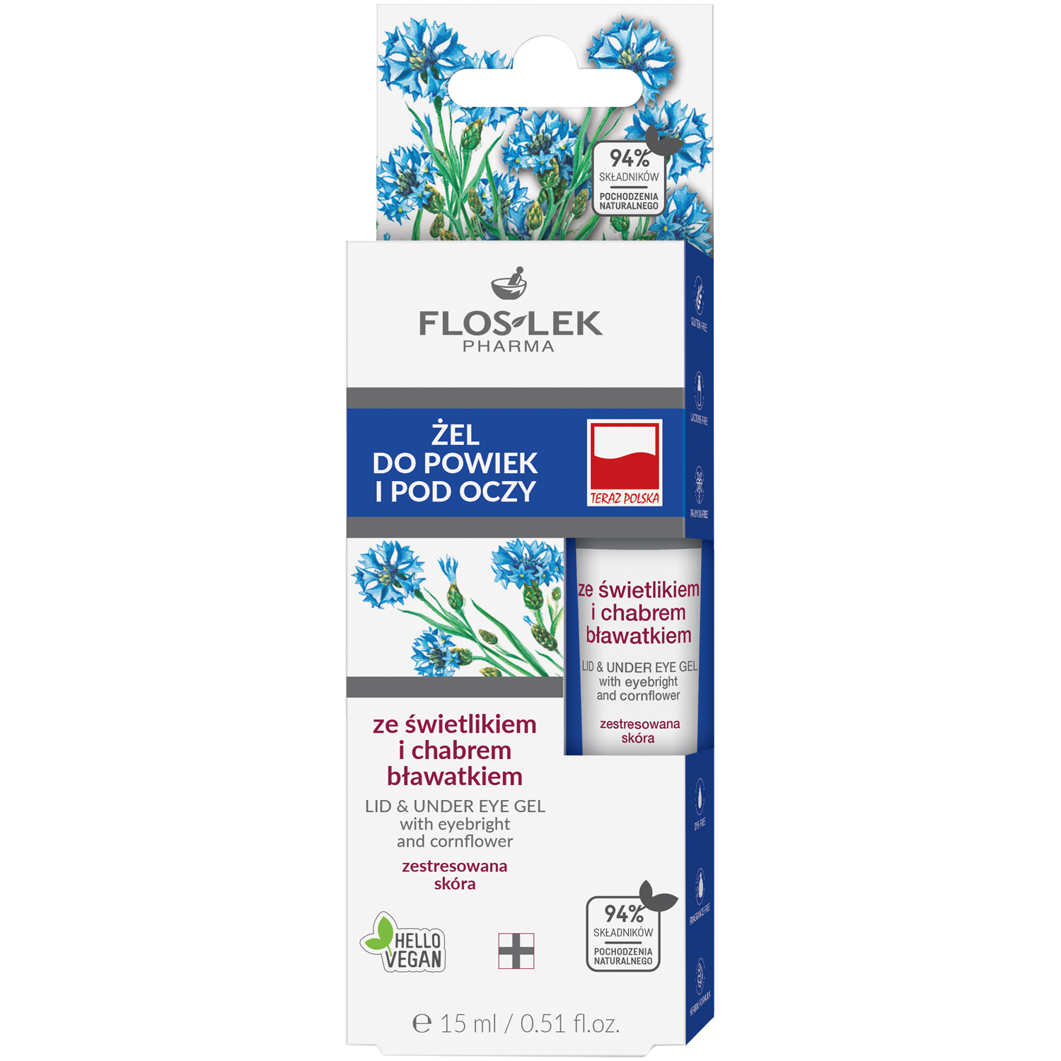 Floslek eyelid and under eye gel 15ml