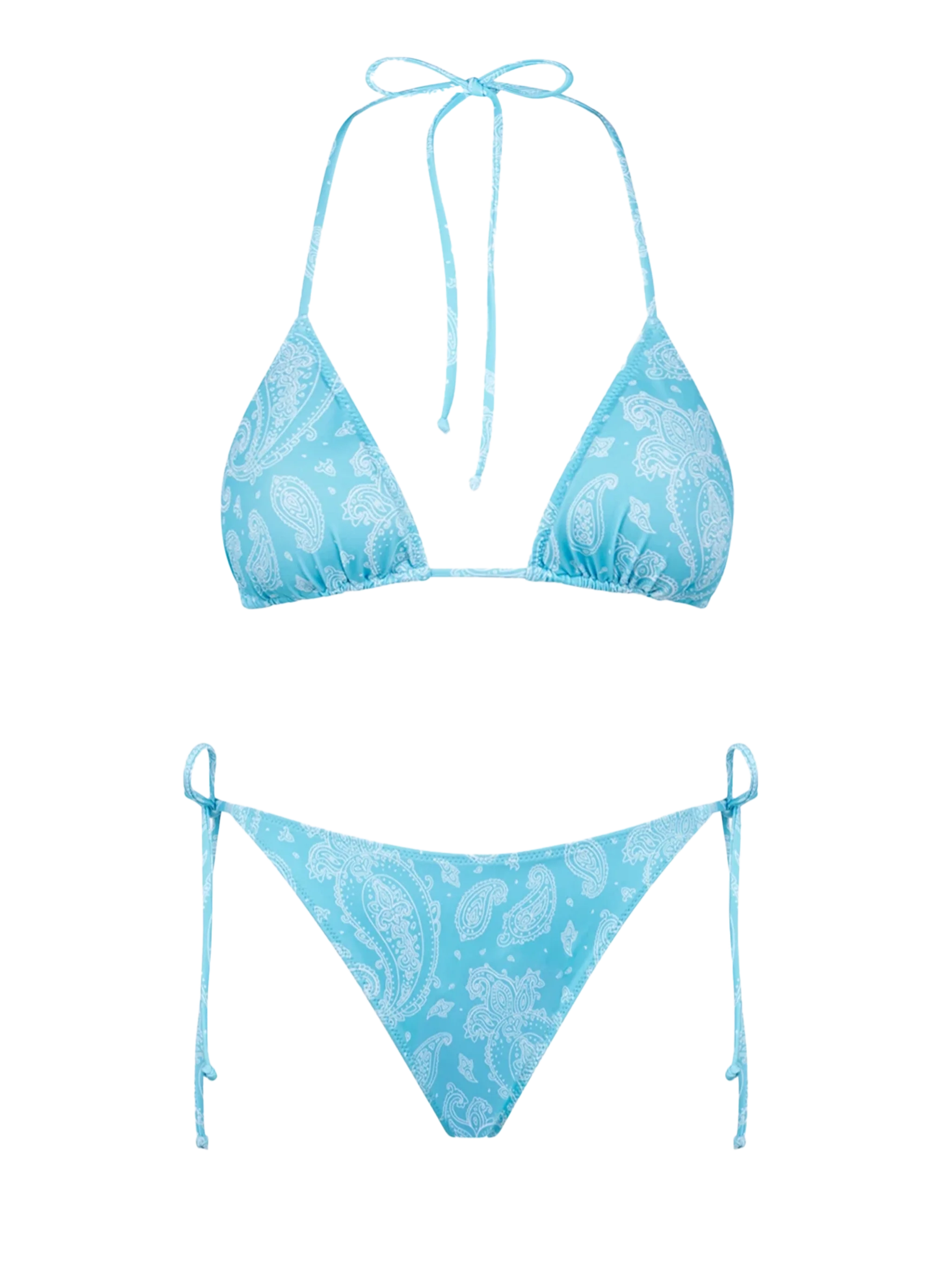 Bikini da donna a triangolo con stampa paisley