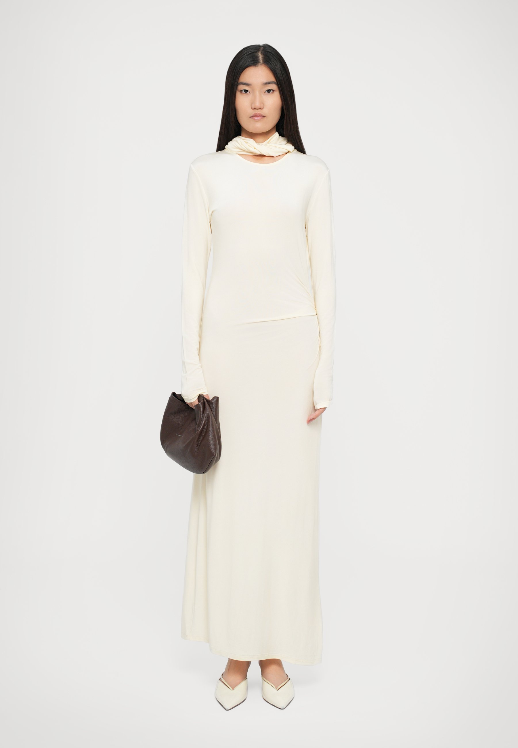 MM6 Maison Margiela JAPANESE DRAPED MINI - Sac à main - café chicorée