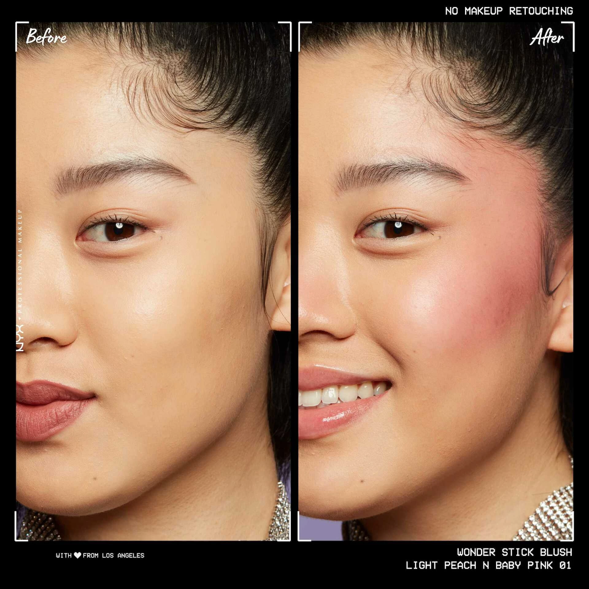 Wonder Stick Dual-Ended Cream Blush Stick Light Peach N Baby Pink - NYX Professional Makeup