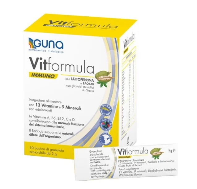 GUNA Vitformula Immuno 30 sticks 2 g Immuunsysteem