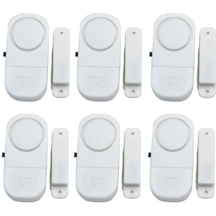 6 Sets Wireless Magnetic Door and Window Security Alarm Anti-Theft Sensors