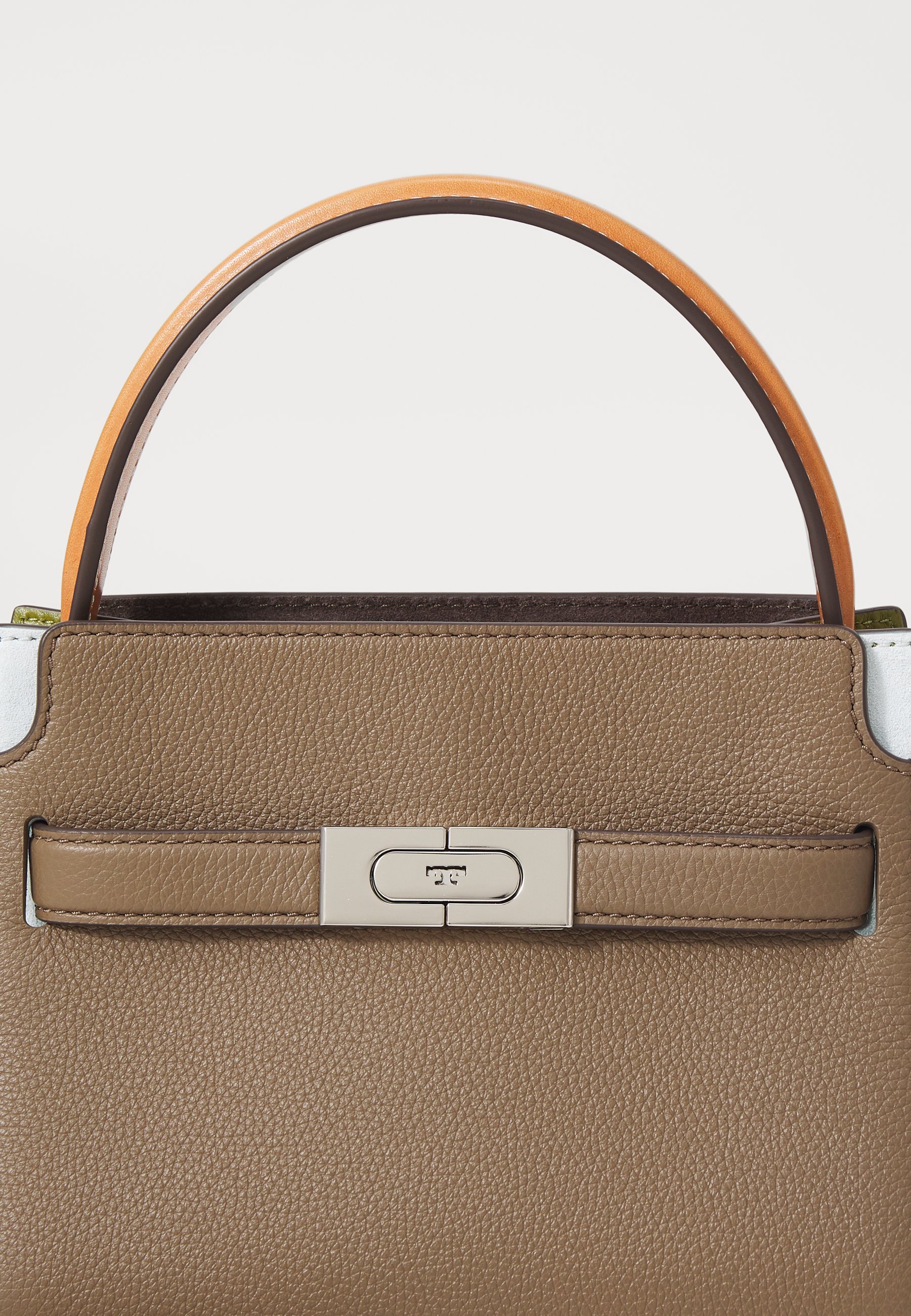 Borsa doppia Tory Burch RADZIWILL COLOR-BLOCK PEBBLED PETITE - Borsa a mano - fungo selvatico