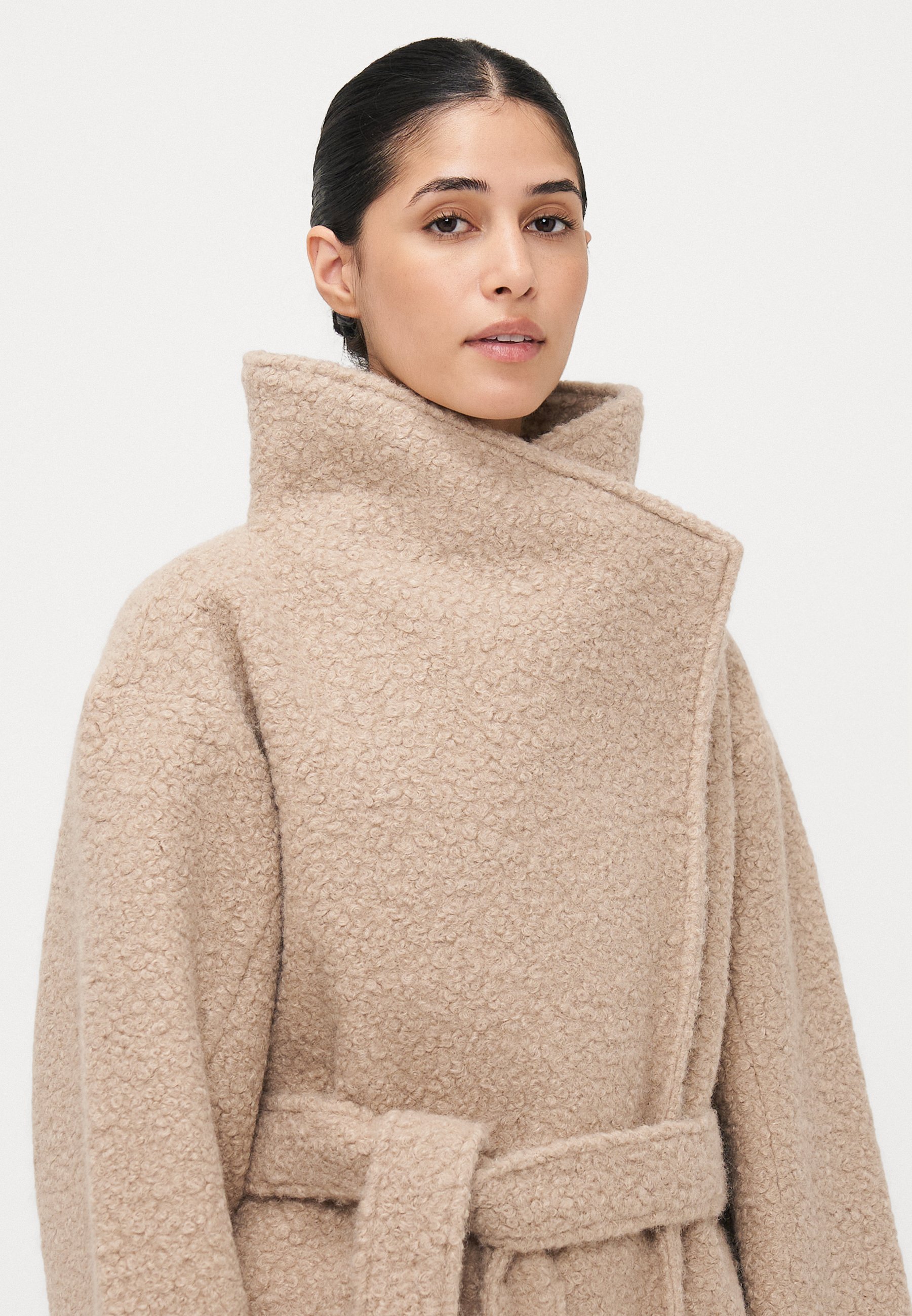 Gina Tricot Petite LANGE JAS - Klassieke jas - zacht beige