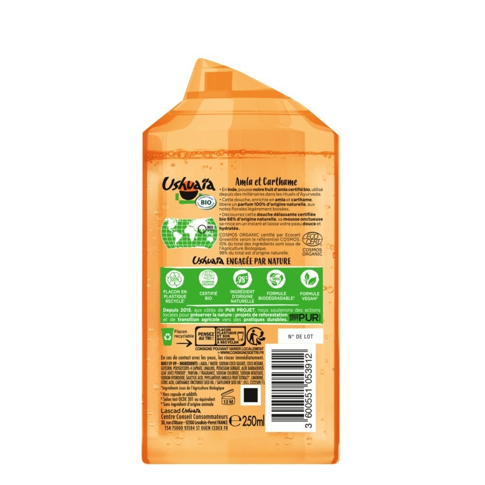 Ushuaïa Douche certifiée Bio Amla & Carthame