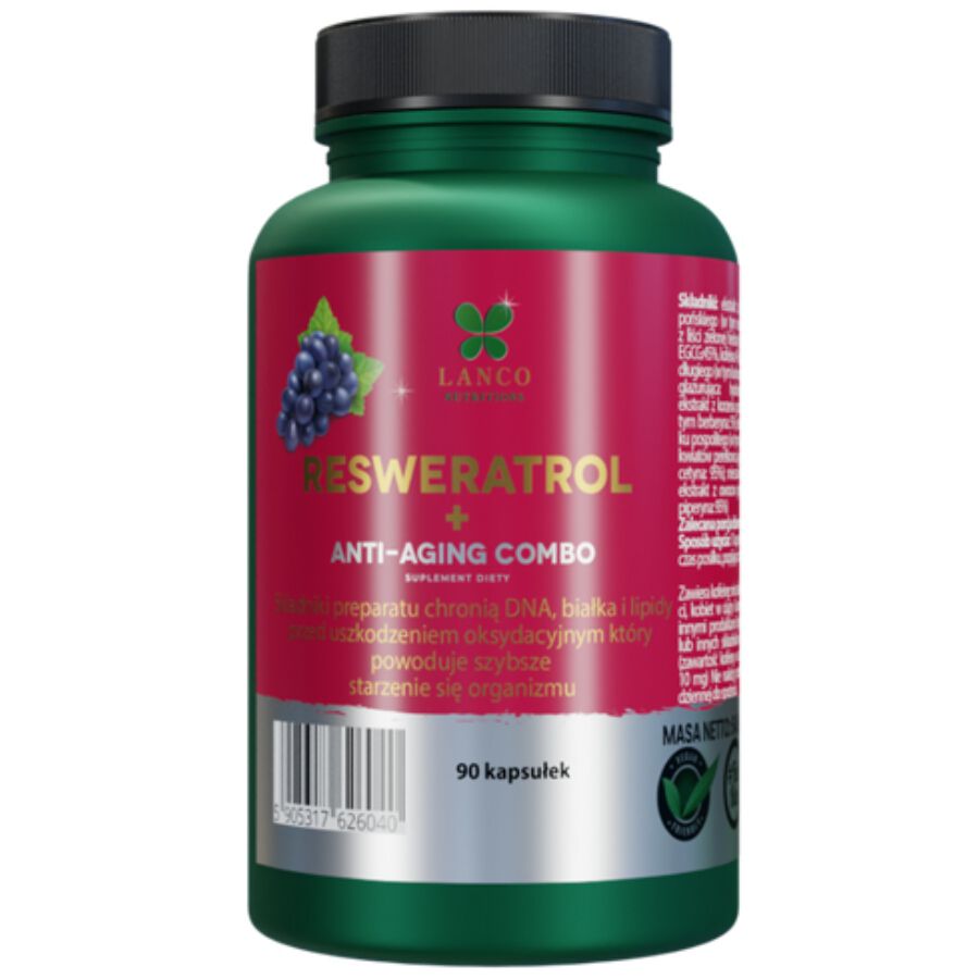Lanco Nutritions resveratrols + pretnovecošanās līdzeklis