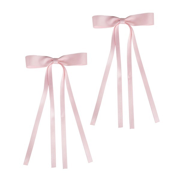 Brushworks Satin Haarschleifen-Duo – Rosa