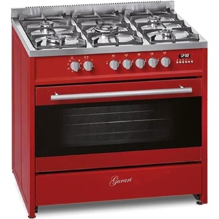 Electric and gas cooker - Gurari - GCH E 911 R - 90 cm - Red - XXL oven 121 L