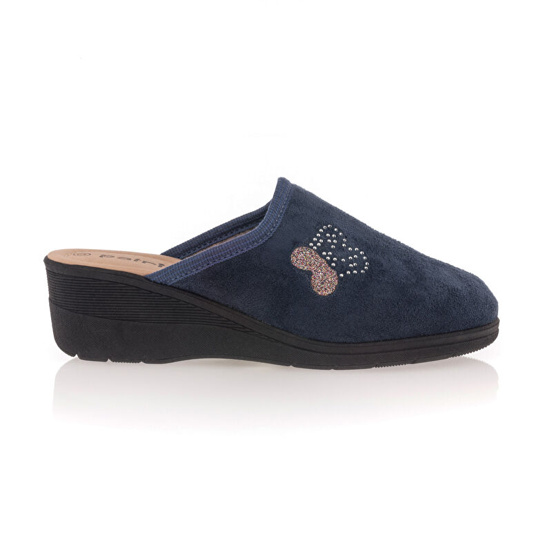 Blaue Damenpantoffeln