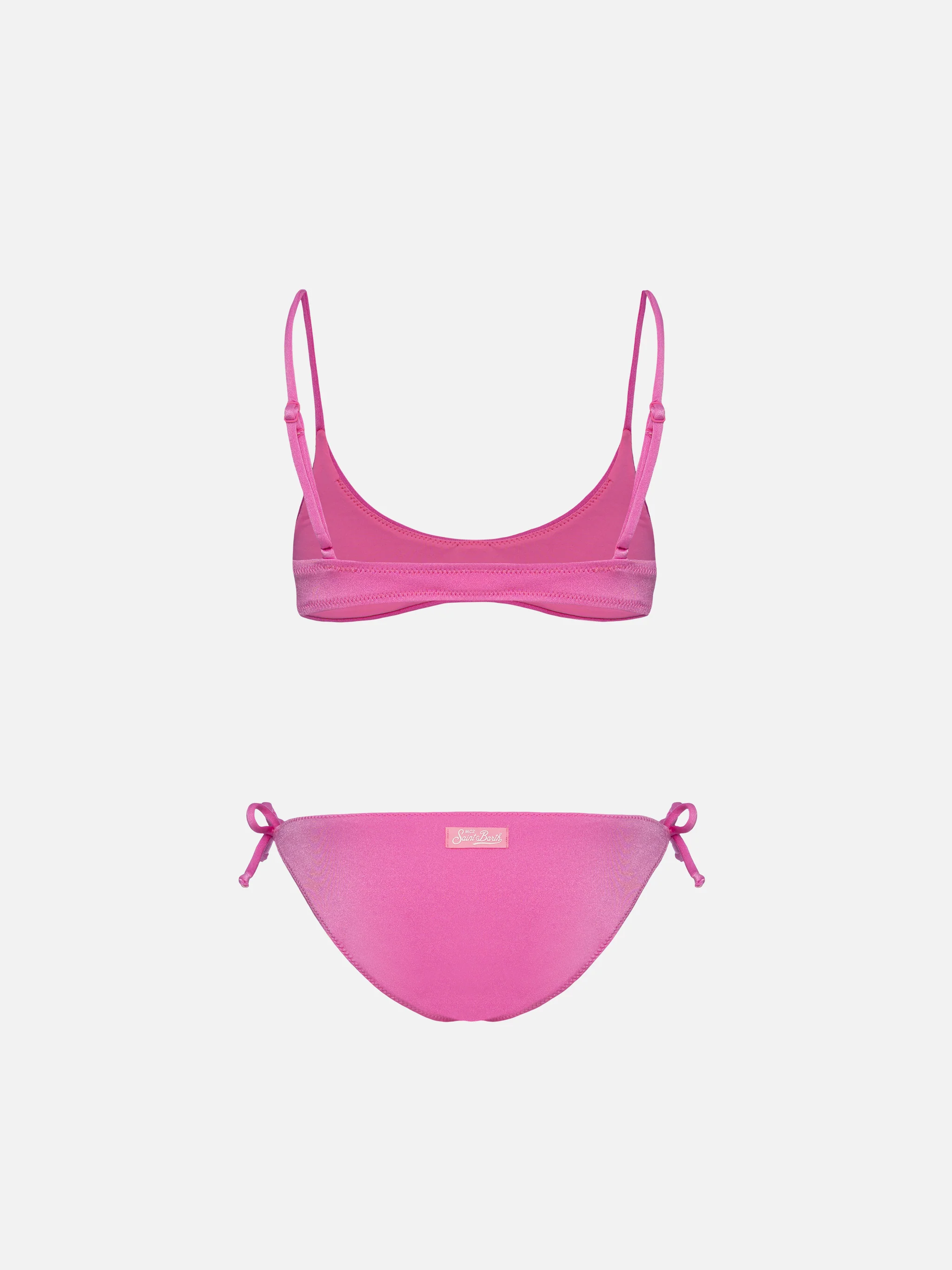 Bikini bralette Paloma Jr rosa con strass