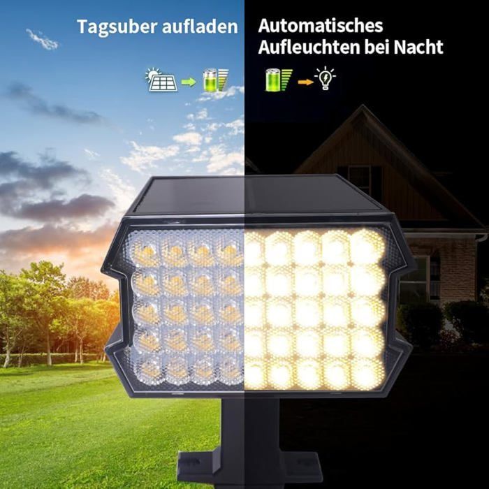 0 piezas Lámpara solar para exteriores 45 LED Lámpara solar para exteriores impermeable I65 Lámpara solar para exteriores 0 piezas w88-blanco cálido LÁMPARA DE JARDÍN