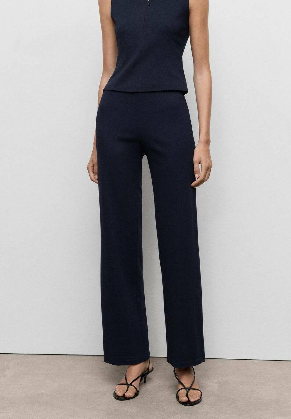 Mango STRAIGHT FIT MET ELASTISCHE TAILLE - Broek - donkerblauw