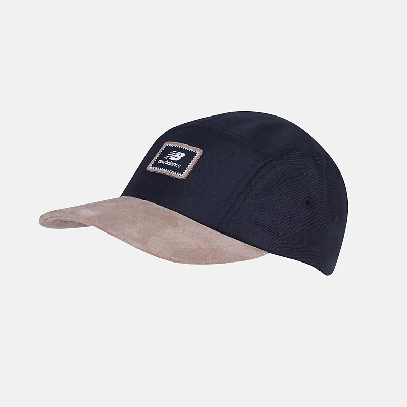 Unisex-Lifestyle-Hut mit 5 Panels und gebogener Krempe – SCHWARZ