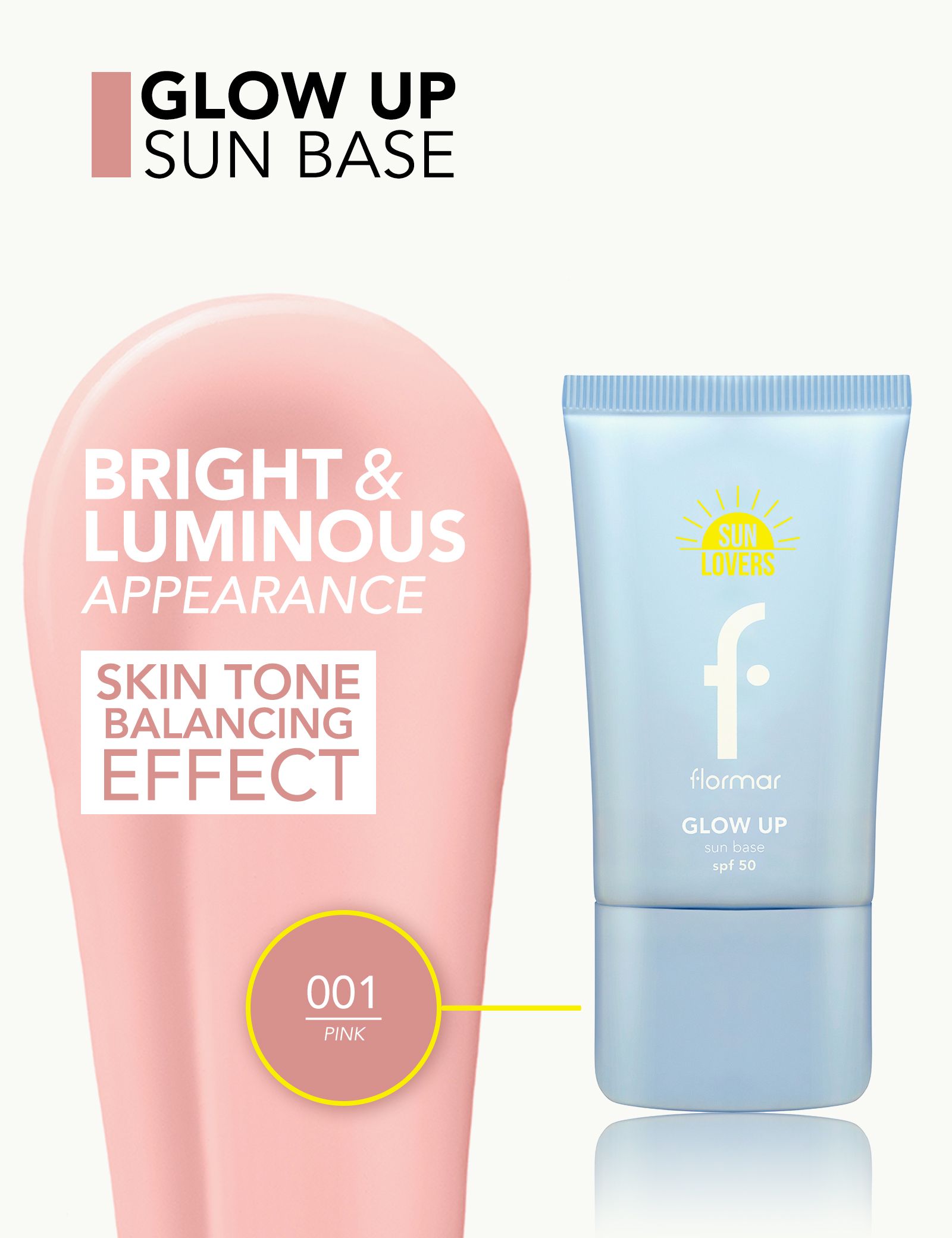 Podkladová báza a báz pod make-up Sun Lovers Glow Up Primer SPF50