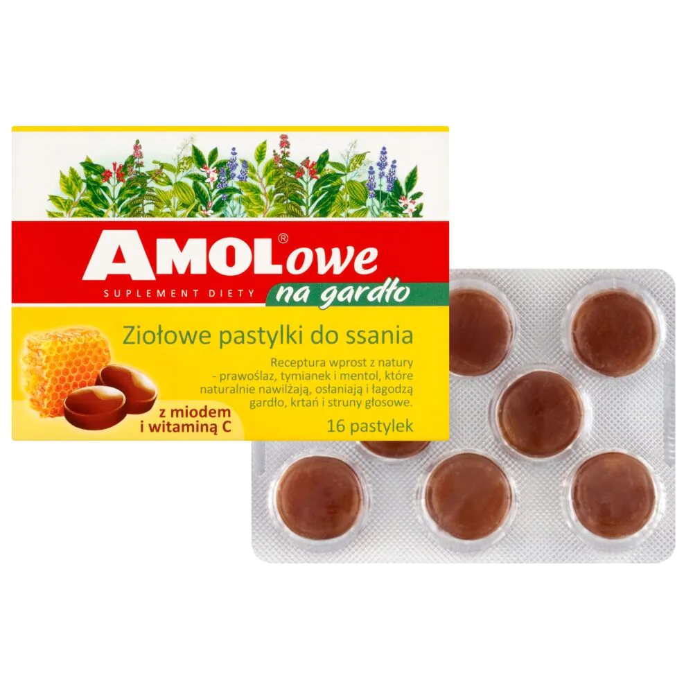 Amolowe na Gardło, Pastylki do ssania z miodem i witaminą C