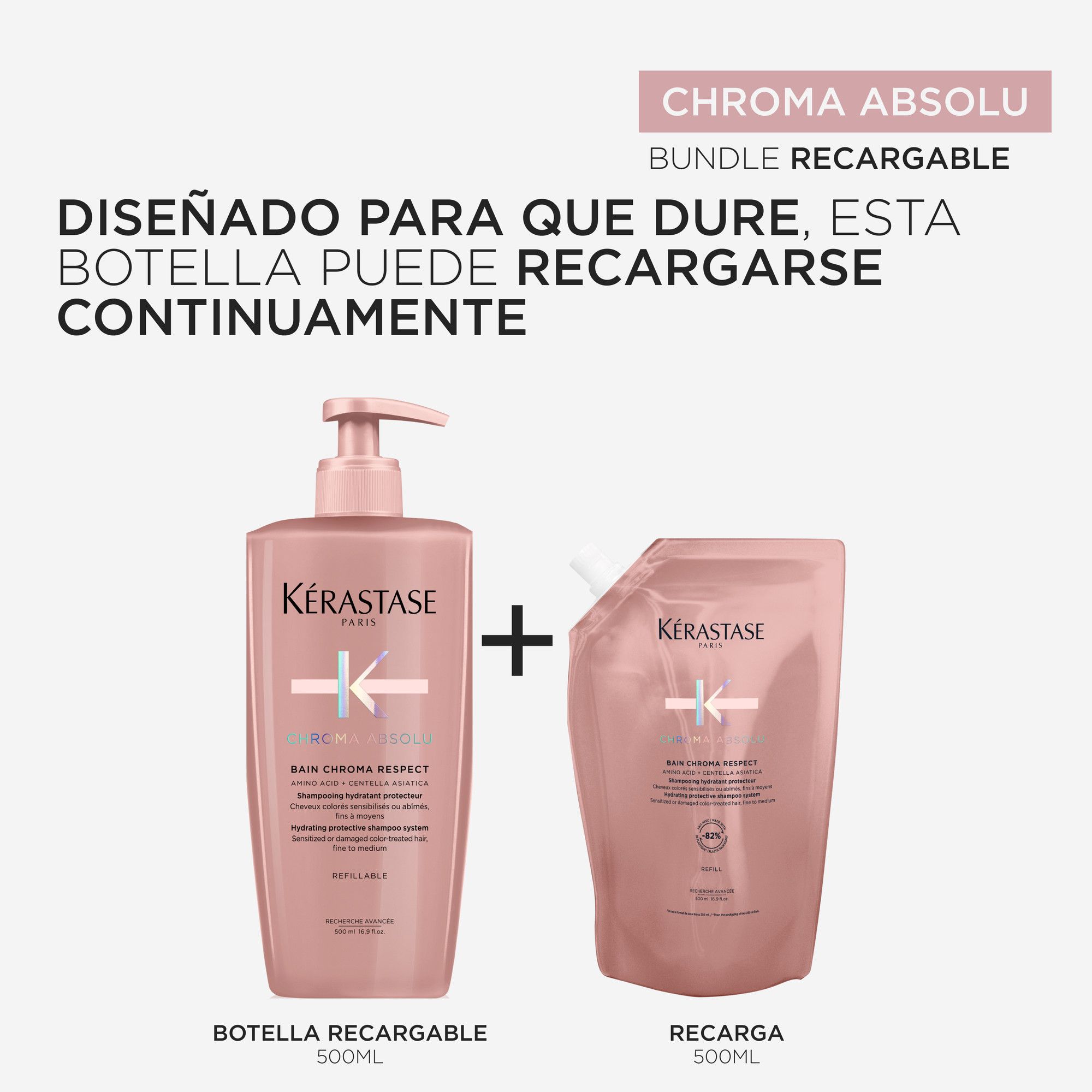 „Chroma Absolu Bain Chroma Respect“ šampūno papildymas Salonų šampūnai