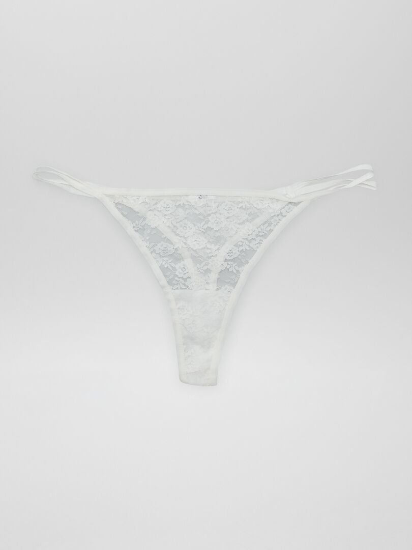 Set van 3 kanten stringtjes - sneeuwwit