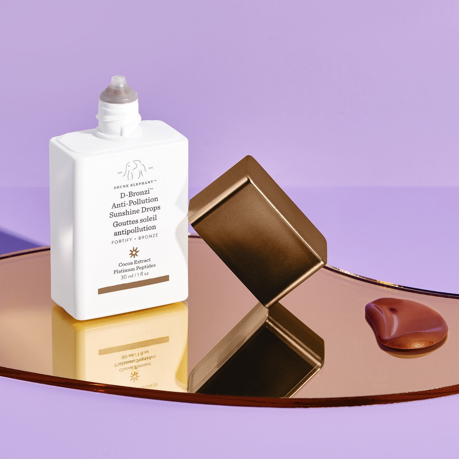 Drunk Elephant Glowserum D-Bronzi pretpiesārņojuma saules pilieni - 30 ml