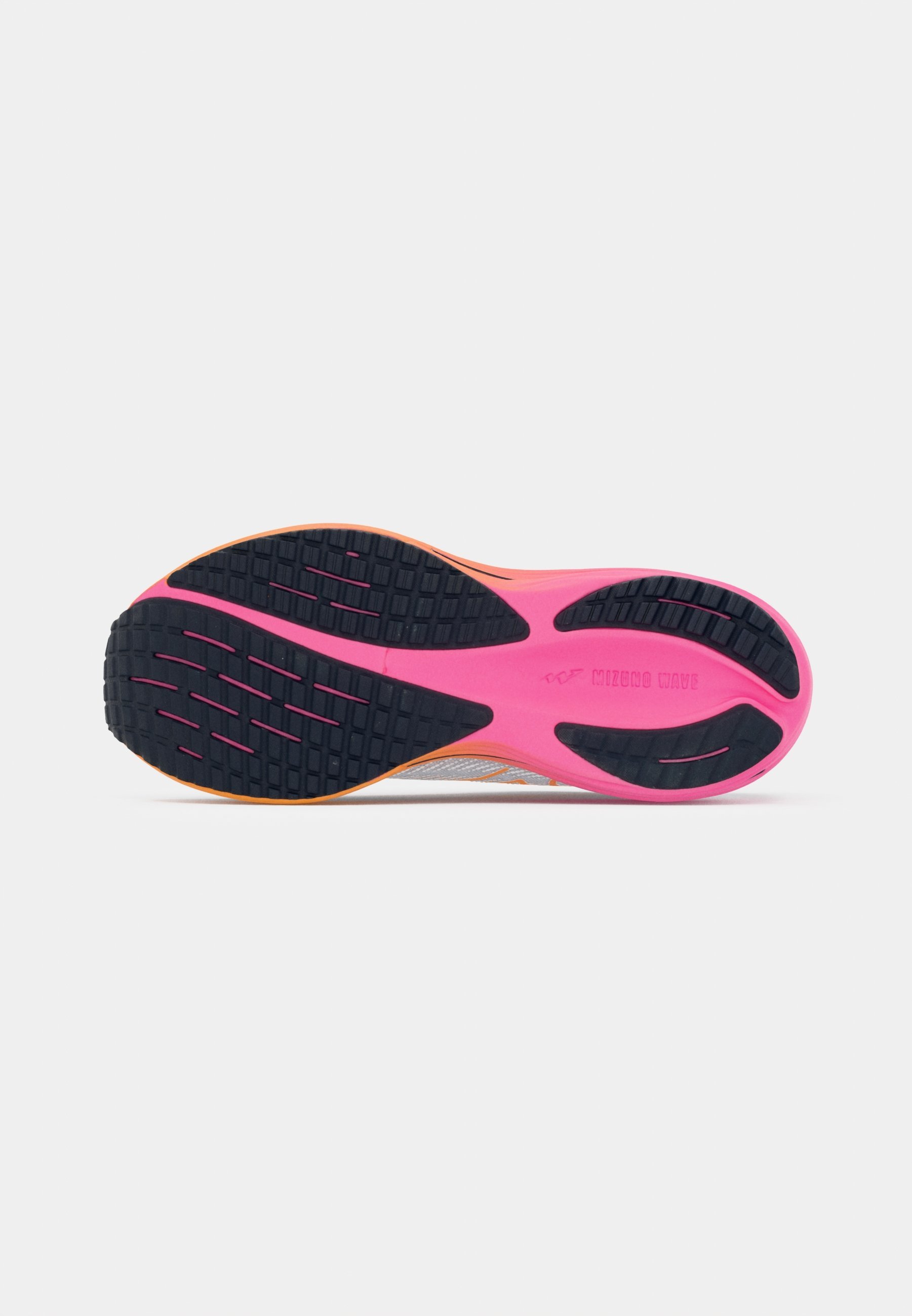 Mizuno WAVE RIDER 29 HANABI UNISEX - Hardloopschoenen voor op de weg - wit/tintig oranje/roze tetra