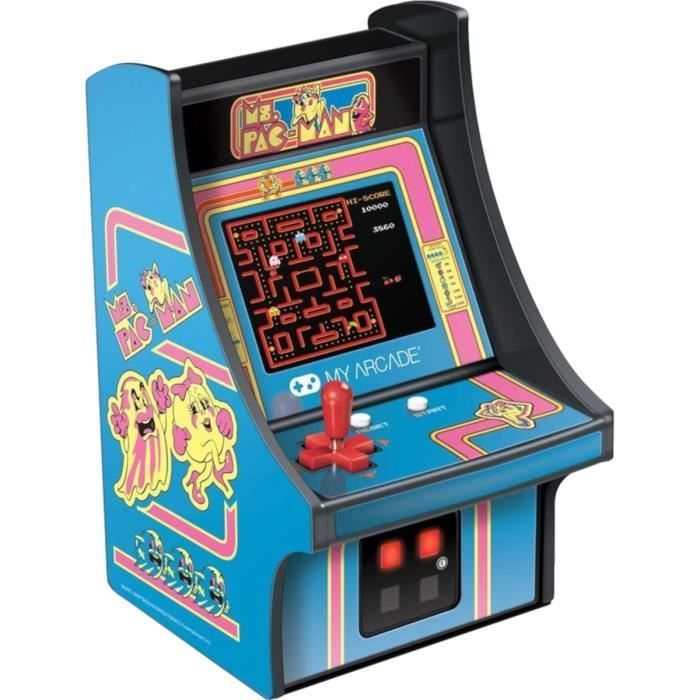 Mini Arcade Machine - My Arcade - Ms. Pac-Man - Azul - Licença Pac-Man - Plataforma de Console Retrô
