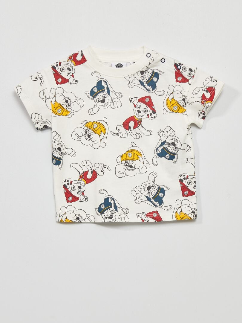 Paw Patrol 2-delige T-shirtset - Wit