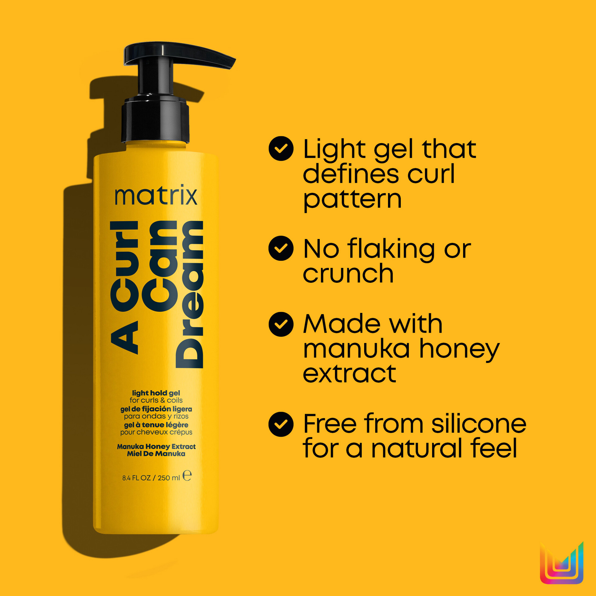 Gel fixare ușoară A Curl Can Dream 250 ml - Matrix