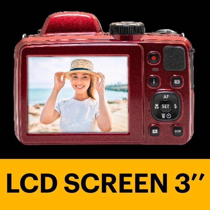Appareil photo bridge - KODAK - AZ425 - 20,68 MP - Zoom optique 42x - Rouge