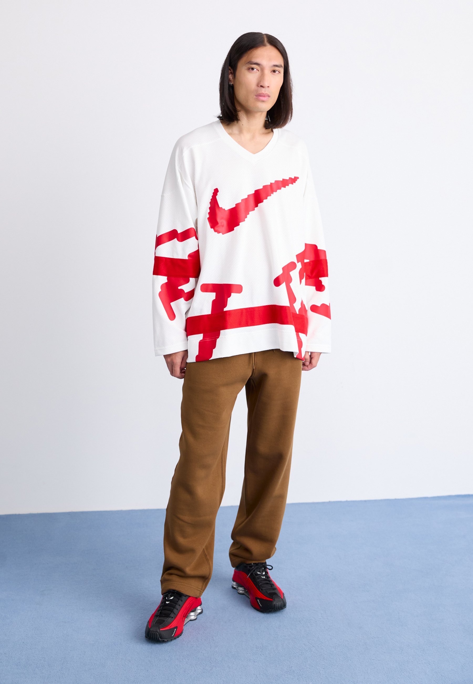 Maillot à manches longues Nike Sportswear CLUB HOCKEY NEO - blanc/rouge universitaire