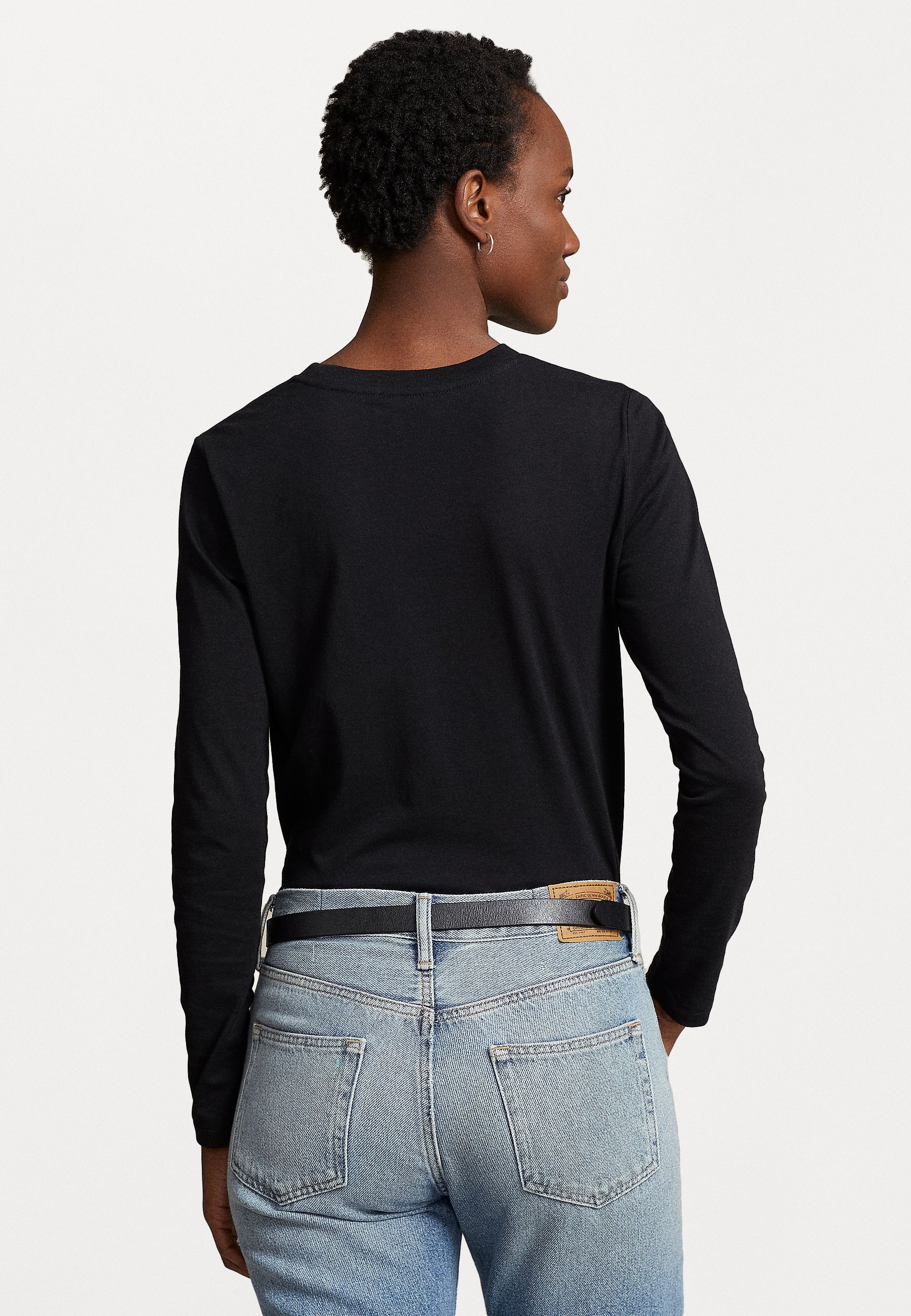 Polo Ralph Lauren top met lange mouwen - zwart