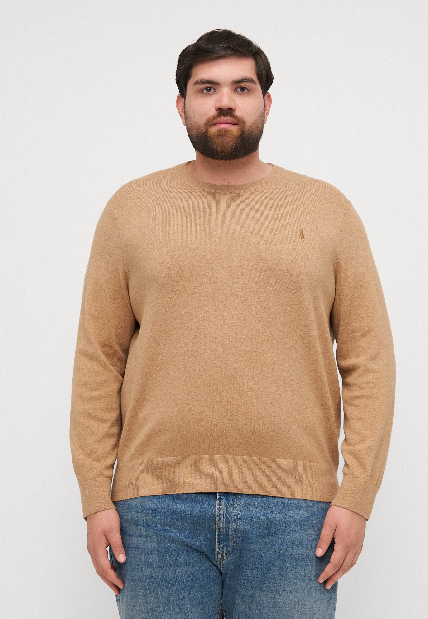 Polo Ralph Lauren trui voor grote maten - gezouten karamel melange