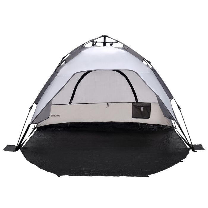 Mullsjö Instant Pitch Strandzelt 215 x 135 x 140 cm Dunkelgrau Hellgrau