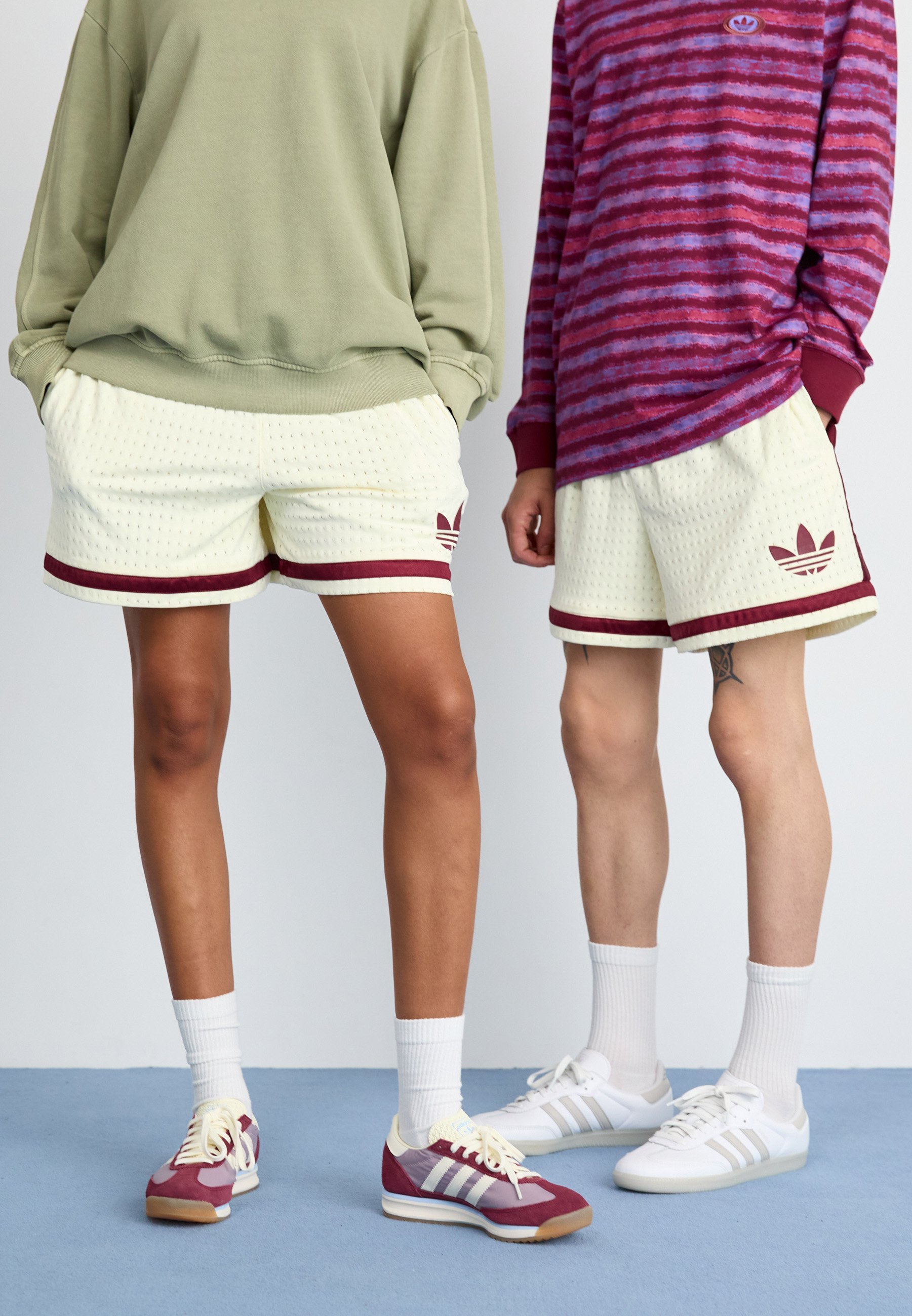 adidas Originals WARP UNISEX - Melegítőalsó - elefántcsont/árnyékpiros