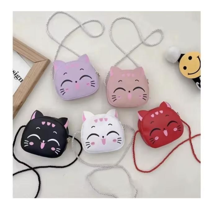 Sac à Main Enfant Chat Mignon – Mini Sac Bandoulière Fille 2 à 7 ans – Motif Chaton – Léger, Zippé, Voyage & Sorties