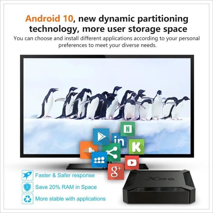 X96Q Android Smart TV Box - Allwinner H313 - 1GB 8GB - 6K - Netflix - Google Play Store - Multimedia Box