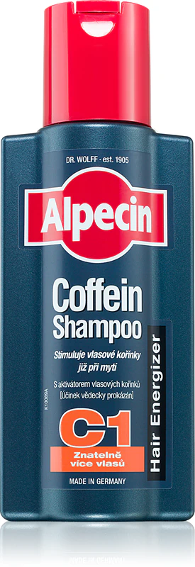 shampoo Alpecin Hair Energizer Coffein C1 é um shampoo com cafeína para homens que estimula o crescimento capilar.