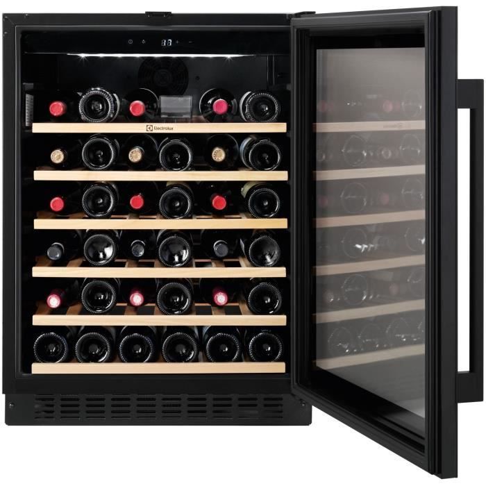 Electrolux built-in under-counter wine cellar - EWUS052B5B - 52 bottles - Electronic controls - Built-in dimensions: H 822 x W 600 x D 5