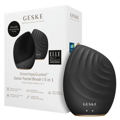 Geske Sonic 5-in-1 kasvojenpuhdistusharja, harmaa, 1 kpl.