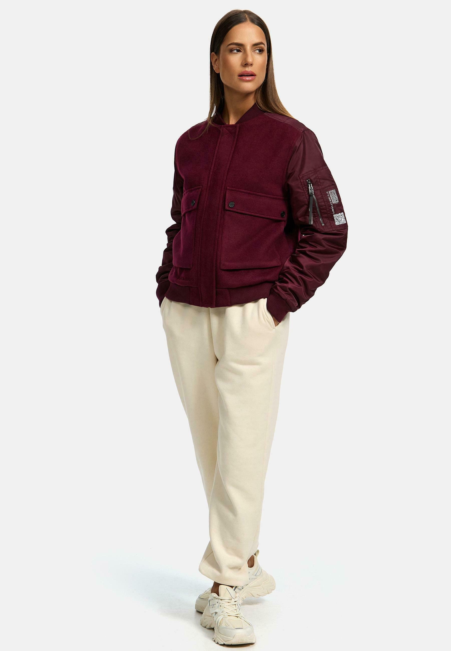 Blouson aviateur Navahoo - rouge foncé chiné