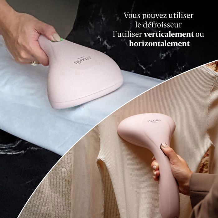 STEAMRS - Krachtige luxe kledingstomer - Handmatige kledingstomer - Roze