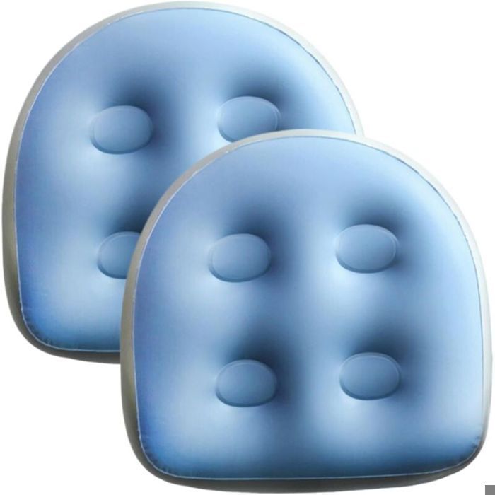 Asiento hinchable para spa - Nosheir - Juego de 2 - Dimensiones 47x37x15 cm - Respaldo - Superficie contorneada