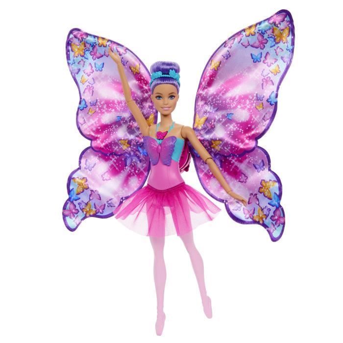 Barbie-De Danseuse à Papillon-Poupée transformation 2 en 1 HXJ10