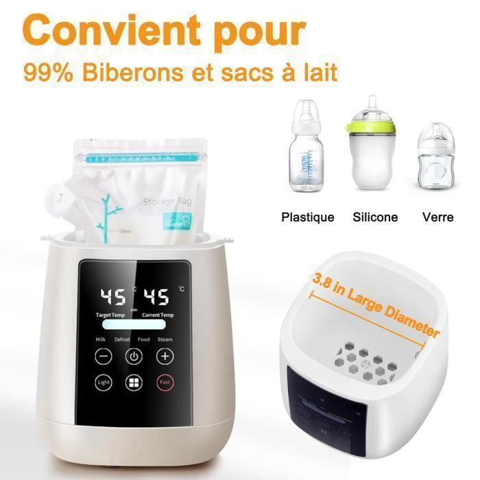 Calientabiberones 6 en 1, esterilizador de biberones, calentador de comida para bebés, esterilizador multifuncional, libre de BPA.
