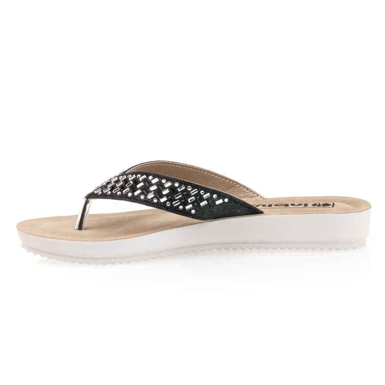Chanclas negras para mujer / Sandalias de dedo