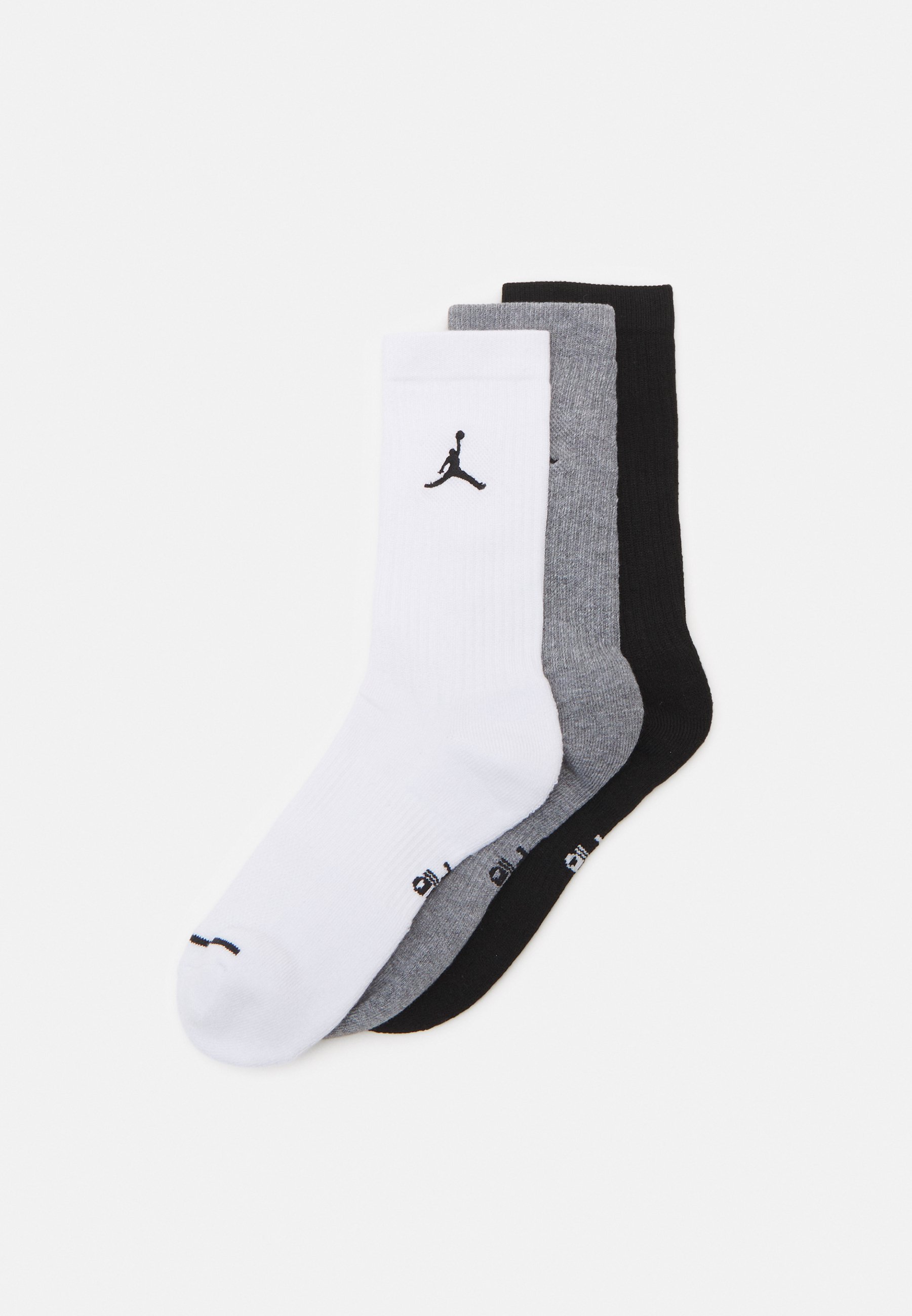 Jordan EVERYDAY CUSH CREW 3-PACK UNISEX - Sportsokken - wit/carbon gemêleerd/zwart