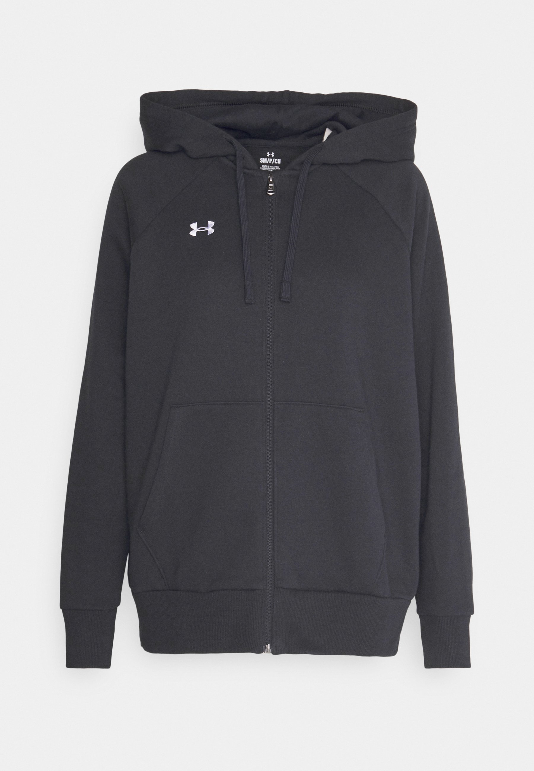 Bluza rozpinana Under Armour RIVAL FLEECE - czarno-biała