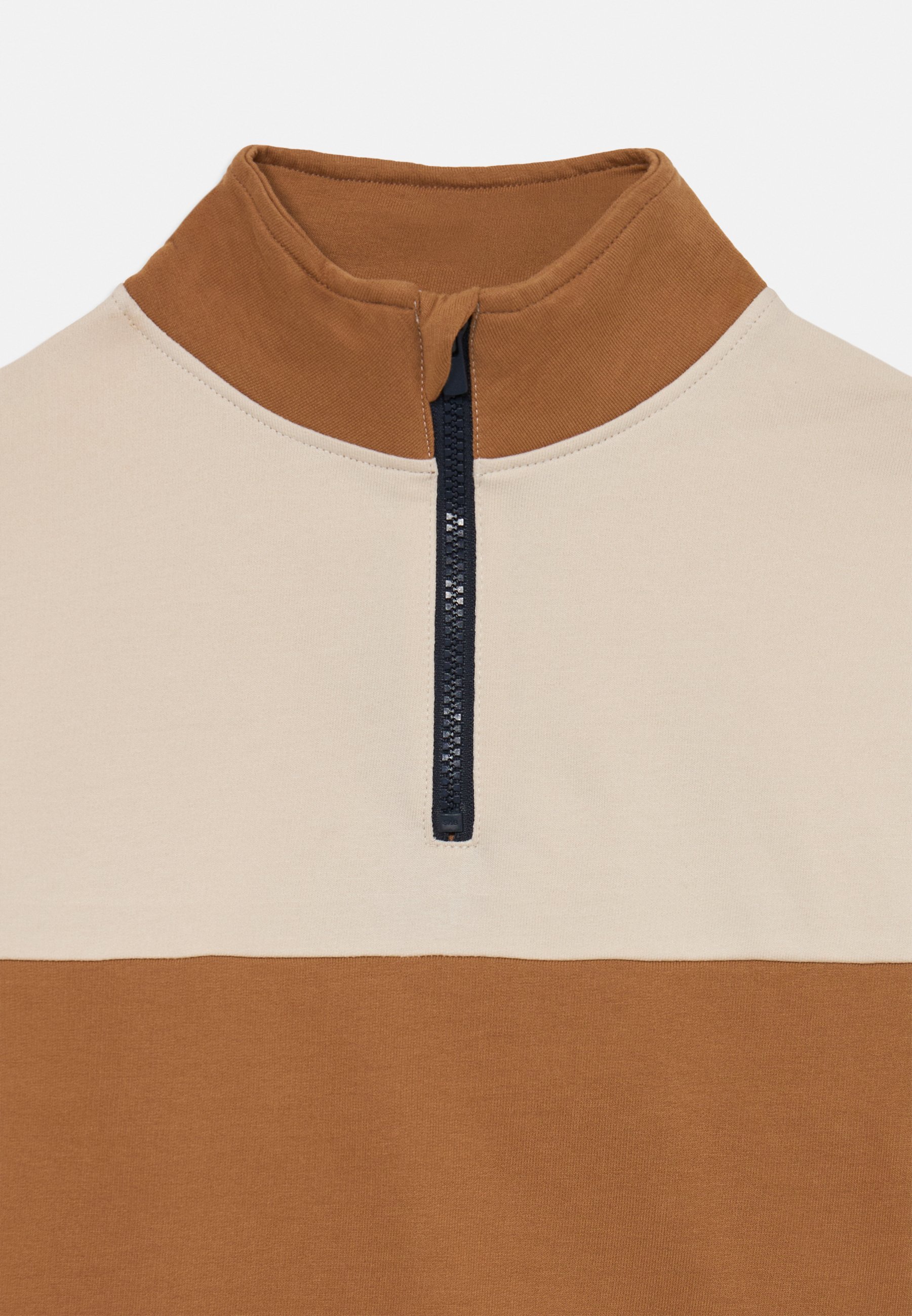 Pull Lindex à demi-zip - Sweat-shirt - beige foncé délavé